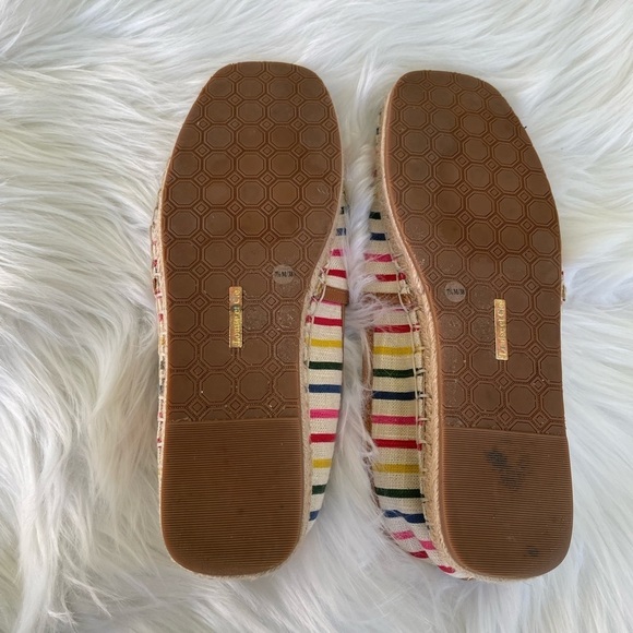Louise et Cie striped flat espadrilles with gold pineapple - size 7.5 - Picture 13 of 13